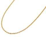 14K Yellow Gold Hollow Rope Diamond-cut chain (24 inch)