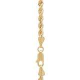 14K Yellow Gold Hollow Rope Diamond-cut chain (24 inch)