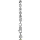 14K White Gold Hollow Rope Diamond-cut chain (30 inch)