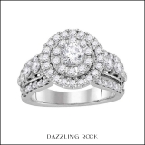 14kt White Gold Womens Round Diamond Solitaire Halo Bridal Wedding Engagement Ring 2.00 ctw