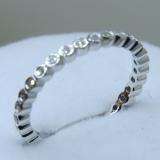 1/5 CT 10K White Gold Round Cut White Diamond Ladies Stackable Anniversary Wedding Band