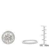1/5 CT 10K White Gold Round Cut White Diamond Ladies Stackable Anniversary Wedding Band