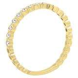 1/5 CT 10K Yellow Gold Round Cut White Diamond Ladies Stackable Anniversary Wedding Band