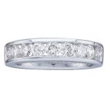 0.50 Carat (ctw) 14k White Gold Round White Diamond Ladies Wedding Anniversary Band Stackable Ring