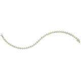 2.00 Carat (ctw) 14k White Gold Round White Diamond Ladies Flower Tennis Bracelet