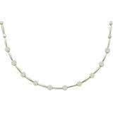 1.00 Carat (ctw) 14k White Gold Brilliant Round White Diamond Ladies Flower Necklace