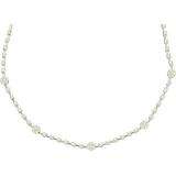 1.88 Carat (ctw) 14k White Gold Brilliant Round White Diamond Ladies Flower Necklace
