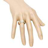 0.25 Carat (ctw) 14K Yellow Gold Brilliant Round White Diamond Men's 5 Stone Wedding Anniversary Band 1/4 CT