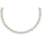 7.50 Carat (ctw) 14k White Gold Brilliant Round White Diamond Ladies Fash Necklace