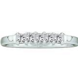 0.25 Carat (ctw) 14k White Gold Princess Cut Diamond Ladies 5 Stone Bridal Engagement Ring