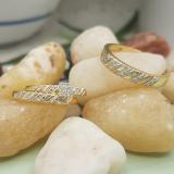 0.09 Carat (ctw) 10K Yellow Gold Round White Diamond Men's & Women's Engagement Ring Trio Bridal Set
