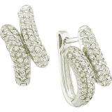 0.50 Carat (ctw) 14k White Gold Brilliant White Diamond Ladies Fashion Earrings
