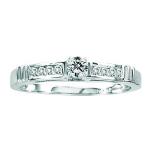 0.25 Carat (ctw) 14k White Gold Brilliant White Diamond Ladies Bridal Engagement Ring