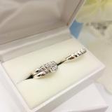 0.08 Carat (ctw) 10K White Gold Round Cut White Diamond Men & Women's Fashion Engagement Ring Trio Bridal Set