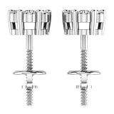 0.50 Carat (ctw) 10k White Gold Brilliant White Diamond Ladies Cluster Flower Stud Earrings