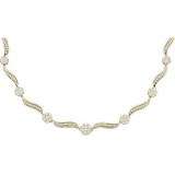 2.50 Carat (ctw) 14k White Gold Brilliant Round White Diamond Ladies Flower Necklace