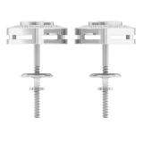 0.15 Carat (ctw) 10k White Gold White Diamond Ladies Micro Pave Heart Earrings