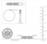 0.12 Carat (ctw) 10k White Gold Brilliant White Diamond Men's Hip Hop Micro Pave Wedding Band Ring