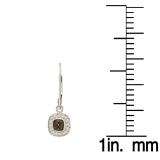 0.25 Carat (ctw) 14k White Gold Black & White Diamond Ladies Dangling Earring