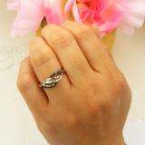 0.33 Carat (ctw) 14k White Gold Black & White Diamond Ladies Cocktail Right Hand Band