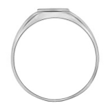 0.05 Carat (ctw) 10K White Gold Round White Diamond Men's Cross Cluster Ring Wedding Band