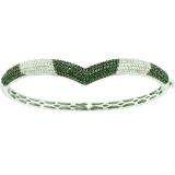 1.72 Carat (ctw) 14k White Gold Round White & Black Diamond Ladies Fashion Bangle Bracelet