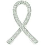 0.10 Carat (ctw) 10k White Gold Round White Diamond Ladies Micro Pave Pendant