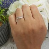 0.06 Carat (ctw) Sterling Silver Round Diamond Ladies Engagement Bridal Promise Ring