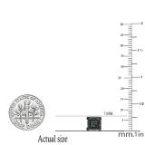 0.20 Carat (ctw) Sterling Silver Real Round Diamond Iced Mens Hip Hop Cube Dice Shape Stud Earring (Blue color) 1/5 CT