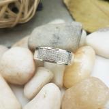 0.20 Carat (ctw) Sterling Silver Round White Diamond Men's Micro Pave Hip Hop Wedding Band