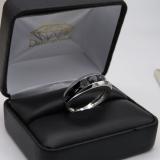 1.00 Carat (ctw) Sterling Silver 3-Stone Black Round Diamonds Men's Anniversary Wedding Band 1 CT