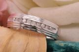 Round White Diamond Anniversary Wedding Band for Men 1/4 CT (0.25 ctw Color I-J Clarity I2-I3) in 925 Sterling Silver