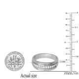 Round White Diamond Anniversary Wedding Band for Men 1/4 CT (0.25 ctw Color I-J Clarity I2-I3) in 925 Sterling Silver