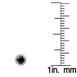 2.00 Carat (ctw) 14K White Gold Round Black & White Diamond Ladies Halo Style Stud Earrings 2 CT