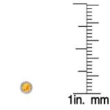 1.00 Carat (ctw) 14K White Gold Round Yellow Citrine & White Diamond Ladies Halo Style Stud Earrings 1 CT
