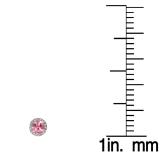 1.00 Carat (ctw) 10K White Gold Round Pink Sapphire & White Diamond Ladies Halo Style Stud Earrings 1 CT