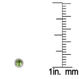 1.25 Carat (ctw) 10K White Gold Round Green Peridot & White Diamond Ladies Halo Style Stud Earrings 1.25 CT
