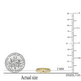 2 MM Men's Women's Unisex Wedding Band Ring Domed Plain Shiny Polished Traditional, 10K Yellow Gold