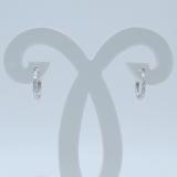 0.50 Carat (ctw) Round Diamond Ladies Huggie Hoop Earrings 1/2 CT 10K White Gold