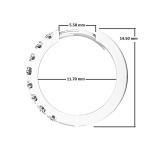 0.50 Carat (ctw) Round Diamond Ladies Huggie Hoop Earrings 1/2 CT 10K White Gold