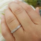 0.20 Carat (ctw) 10K White Gold Round Diamond Anniversary Wedding Band Stackable Ring