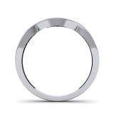 0.05 Carat (ctw) Sterling Silver Round Diamond Ladies Infinity Love Swirl Wedding Anniversary Ring