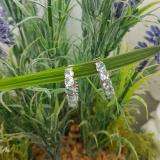 Sterling Silver Oval Cut Aquamarine Hoop Earrings