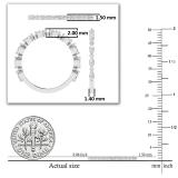 3x1.5mm Marquise and Round White Diamond Alternating Style Stackable Engagement Band Ring for Women (0.48 ctw, Color I-J, Clarity I1-I2) in 14K White Gold