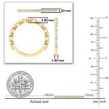 3x1.5mm Marquise and Round White Diamond Alternating Style Stackable Engagement Band Ring for Women (0.48 ctw, Color I-J, Clarity I1-I2) in 18K Yellow Gold