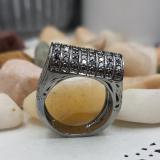 2.50 Carat (ctw) 10k Black Rhodium Plated White Gold Round Black Diamond Mens Hip Hop Pinky Ring