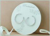 Round White Diamond Half Circle Pushback Stud Earrings for Her (0.27 ctw Color I-J Clarity I2-I3) in 925 Sterling Silver
