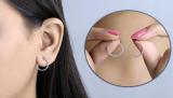 Round White Diamond Half Circle Screwback Stud Earrings for Her (0.27 ctw Color I-J Clarity I2-I3) in 925 Sterling Silver