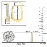 Round White Diamond Bewitching Geometric Hoop earrings for Women (0.24 ctw, Color I-J, Clarity I1-I2) in 14K Yellow Gold