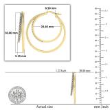 Round White Diamond Illusion Set Double Hinged Hoop Earrings for Women (0.10 Carat, Color I-J, Clarity I2-I3) in 10K Yellow Gold